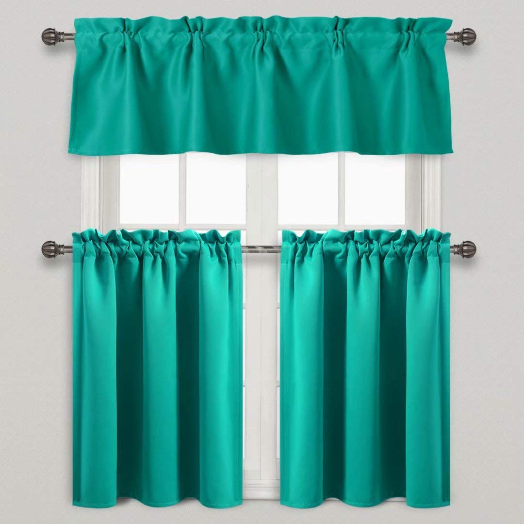 Teal Kitchen Curtains Curtains & Drapes