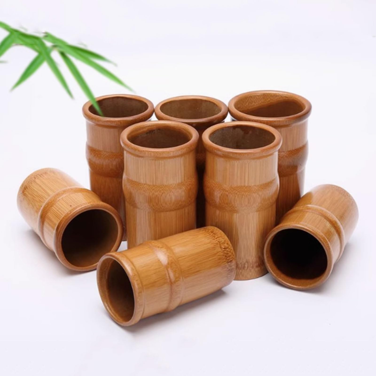 Set di coppette in bambù, kit di disintossicazione e rilassamento, kit for terapia con coppettazione a fuoco e vuoto, barattoli di bambù carbonizzato for uso domestico
