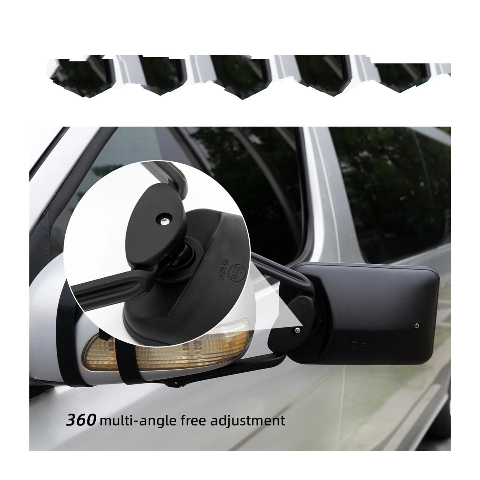 Vetro Specchietto 2X Estensione Auto Specchietto Retrovisore Specchietto Traino Rimorchio Clip-on Regolabile Estensione SUV Camion Specchietto Retrovisore Doppia Retrovisore