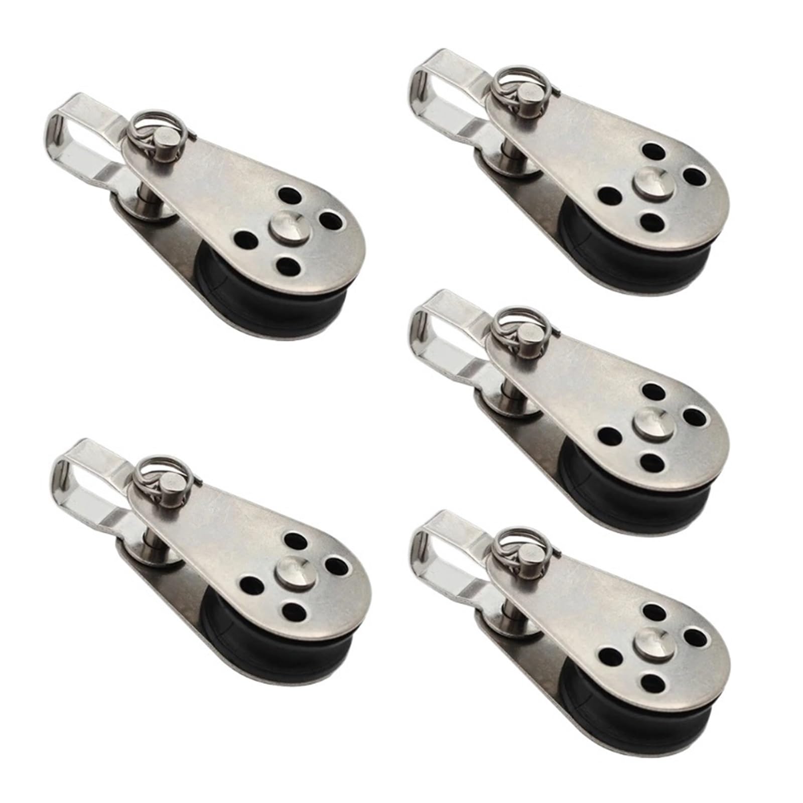 Carrucola Singola Fune per puleggia 1 PCS in Acciaio Inox 316 Girevole Occhio Fune Blocco Puleggia Singola Ruota Singola Nylon Puleggia Puleggia Durevole