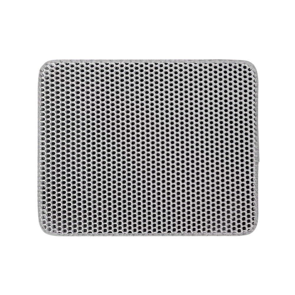 Cat Litter MatDouble Layer Cat Litter Mat Pet Litter Box Mat Pet Toilet Cat Mat Cat Toilet Mat(GRAY,45x60cm)