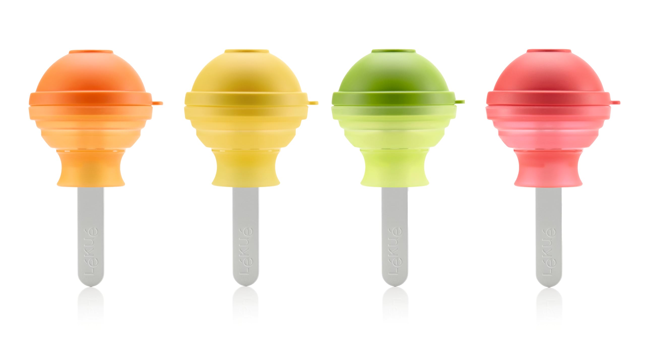Lékué Lollipop Ice Cream Molds, Set of 4, Multi-Colour