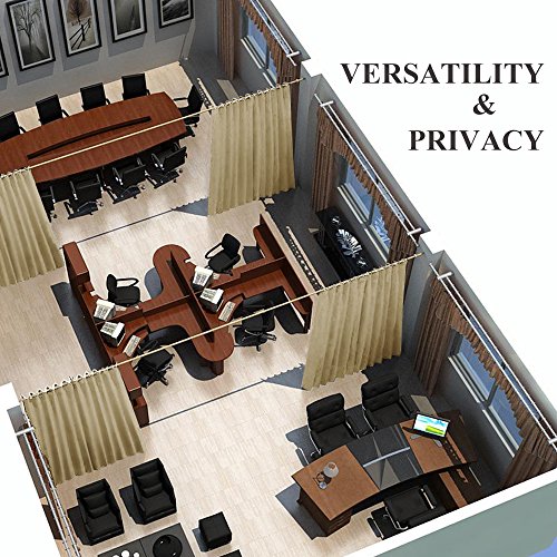Image of NICETOWN Room Divider Heavy Curtain Screen Partitions, Basement Hospital Medical Clinic Spa Lab Cubicle Divider Privacy Screen, Patio Door Curtain (Biscotti Beige, 1 Panel, W8.3'xL10')