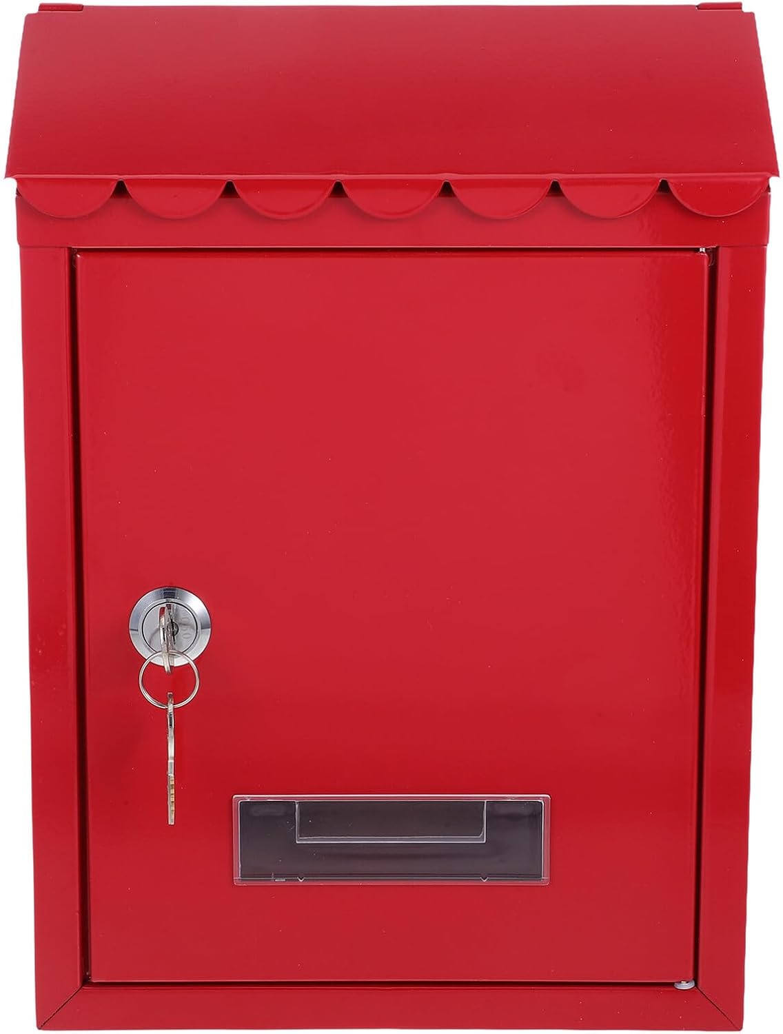 Wall Mounted Lockable Tinplate Mailbox with Hanging Lock for Villa Outdoor Use Secure Metal Mail Collection Box for House and Office