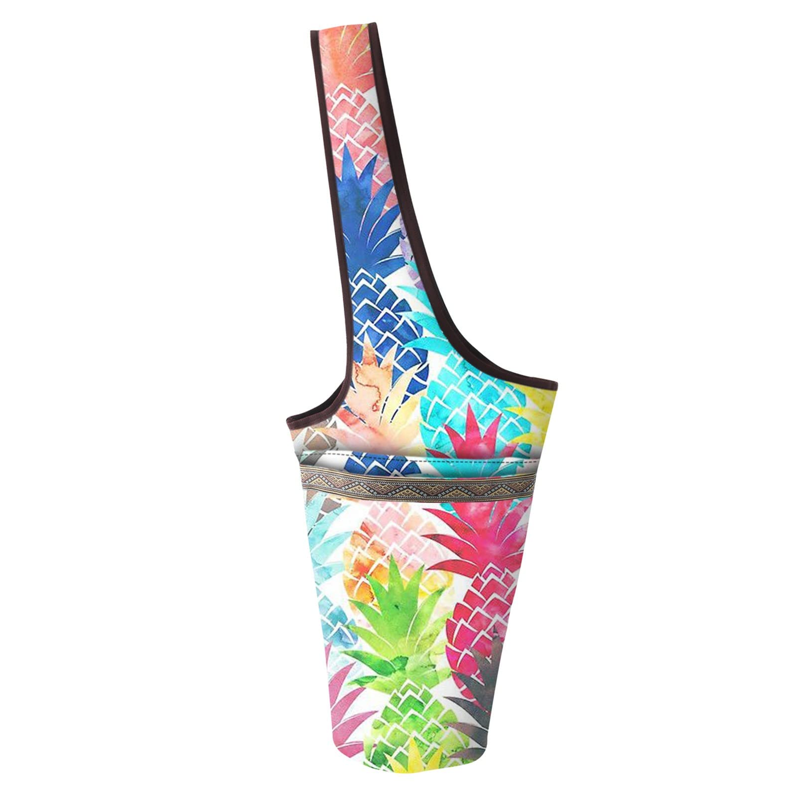 Sac à Bandoulière Pour Tapis De Yoga - Imprimé Décoratif, Grande Capacité, Polyvalent - 12