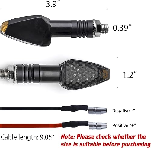 Miniatura 2 de Xotic Tech - Lámpara intermitente de luz LED intermitente ahumada para motocicleta y motocicleta, 10-SMD ámbar
