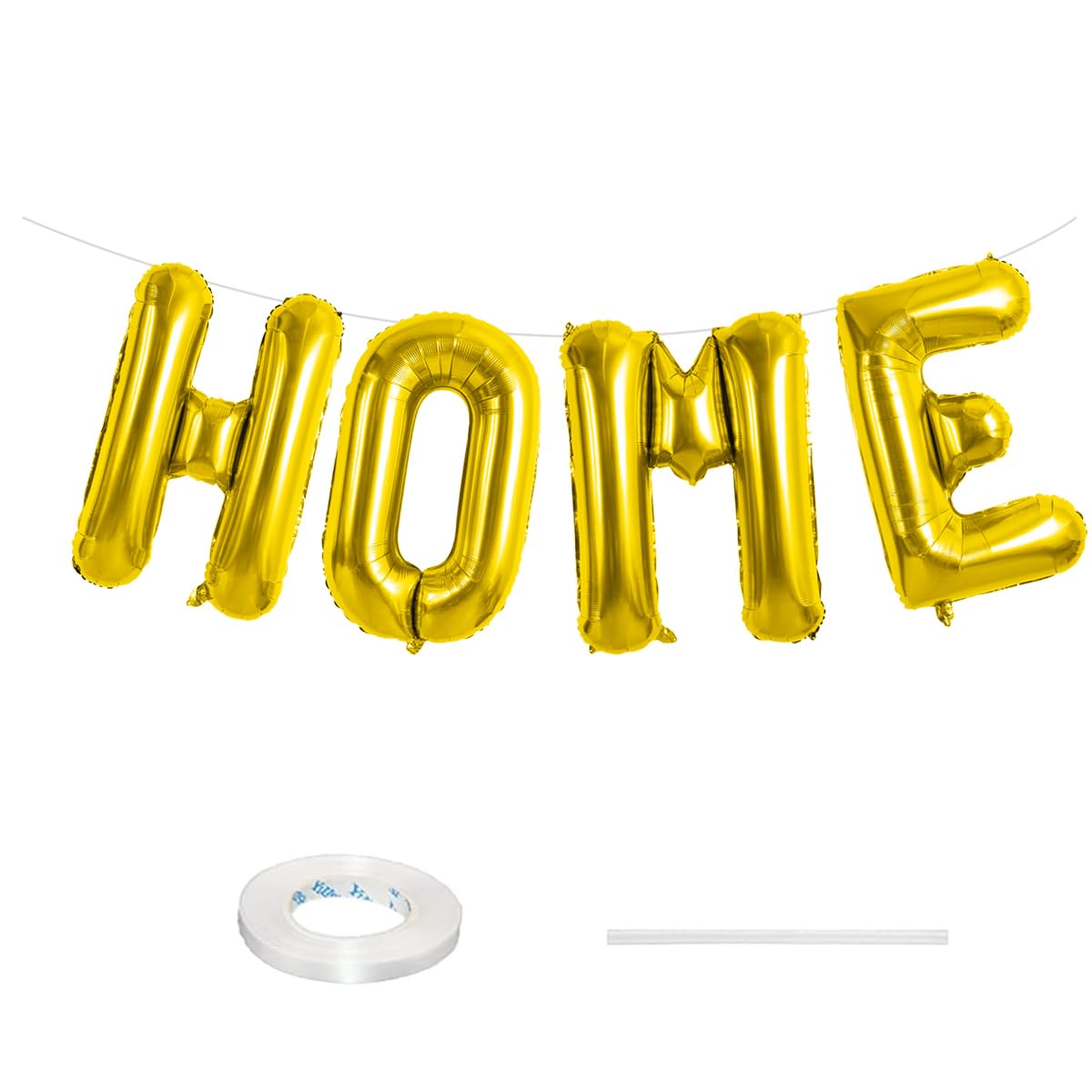 HOME Balloons Aluminum Mylar Foil Big Letter Balloon Gold 40Inch