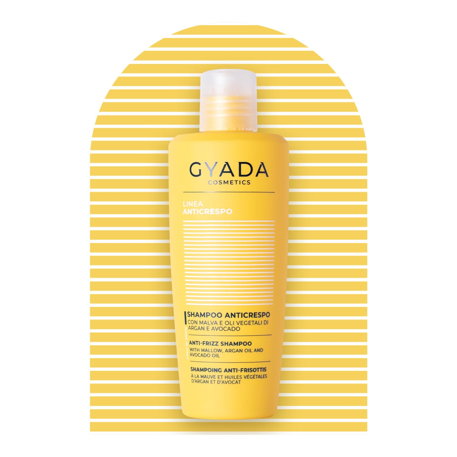 GYADA COSMETICS, Szampon przeciw puszeniu się włosów z podwójnymi końcówkami, odżywczy i dyscyplinujący, sprawia, że włosy stają się miękkie i jedwabiste, na bazie oleju arganowego, 250 ml