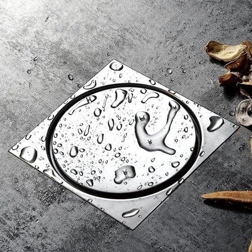 ULING D016-3 304 Stainless Steel Washing Machine Odor Floor Drain Leakage 5.9" Square Floor Drain Balcony Floor Drain Cover Bathroom Accessories