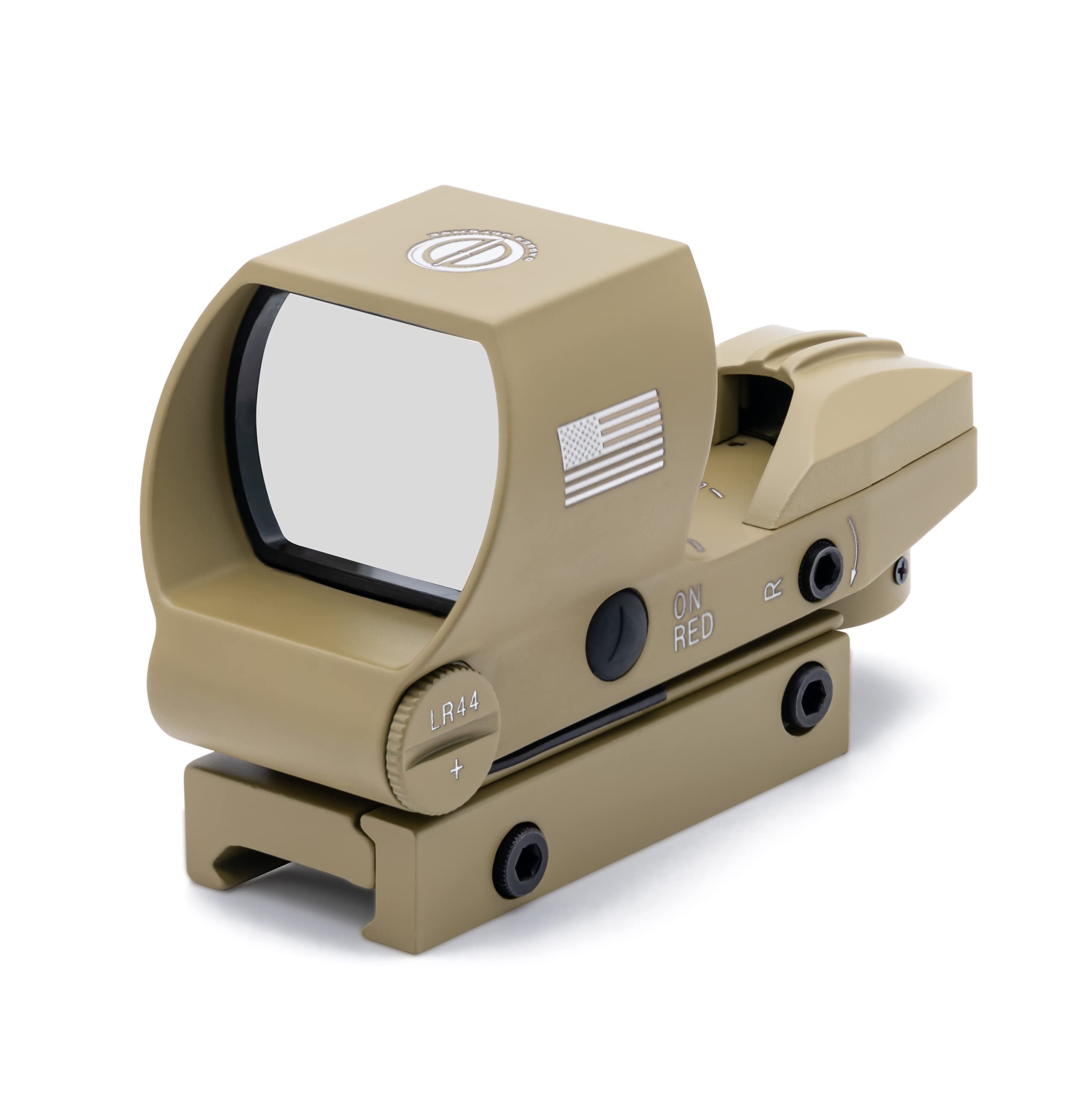 Veteran Owned DD119 Battle Flag Edition red dot Sight, Reflex Sight. Red and Green reticles