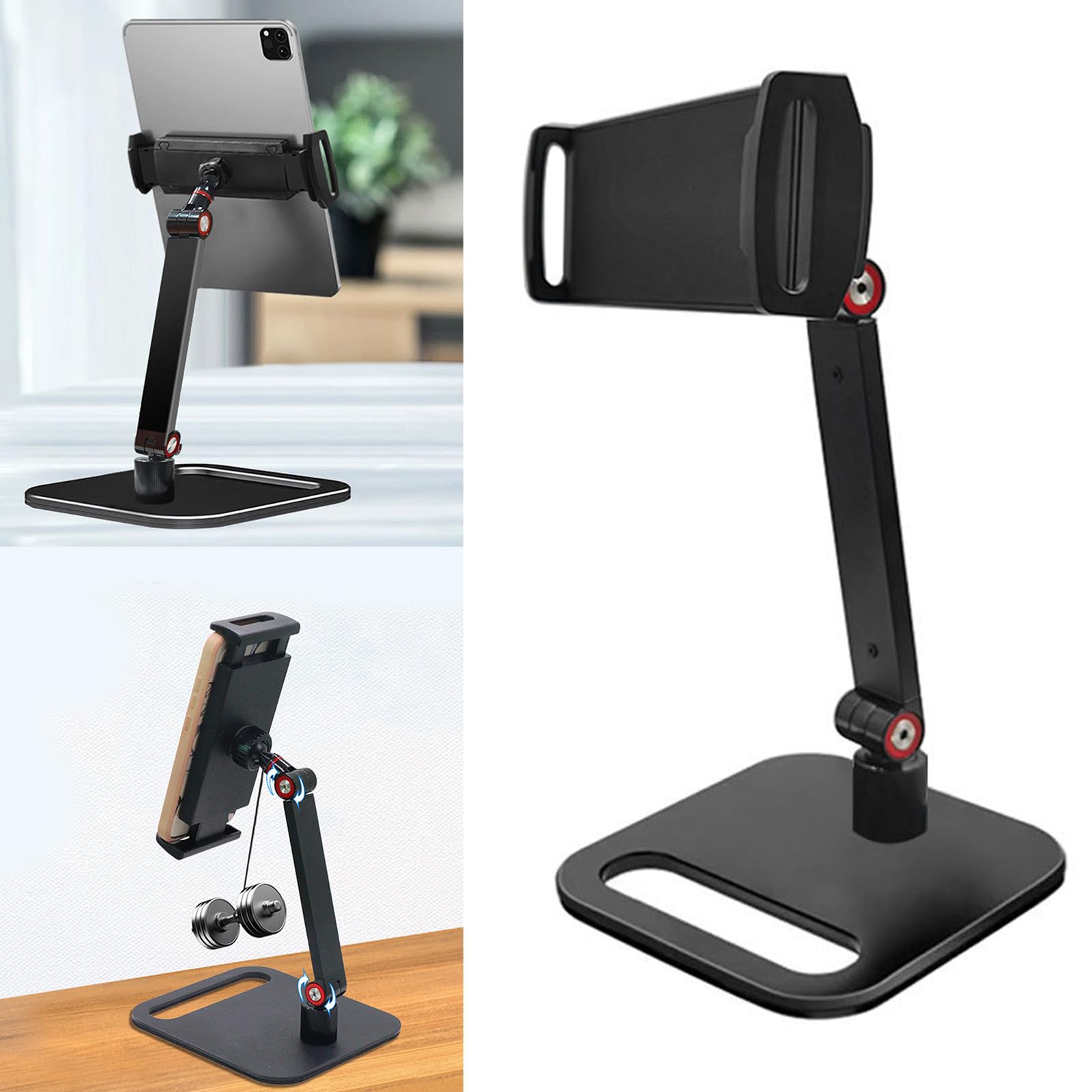 MultiAngle Tablet Stand Monitor Holder Compatibile Per Telefono Tablet/Monitor Ispessito Base Stabile Per Lavoratore D'ufficio Supporto Monitor Portatile