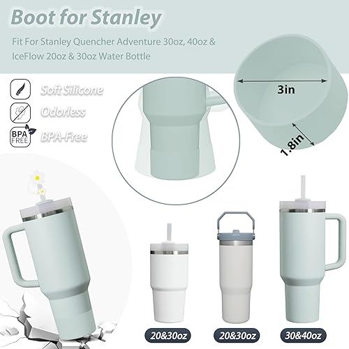Miniatura 139 de Stanley Cup - Juego de accesorios que incluye 6 tapones de silicona a prueba de derrames, 2 tapas de popote para popotes de 0.39 a 0.39 pulgadas, 1