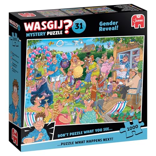 Wasgij Mystery 31 Gender Reveal! 1000 Teile Puzzle Für Erwachsene & Teens Lustiges Kniffliges Denkspiel Puzzle Für Geburtstag & Weihnachten FSC-zertifizierte Materialien 68 x 49 cm Jumbo