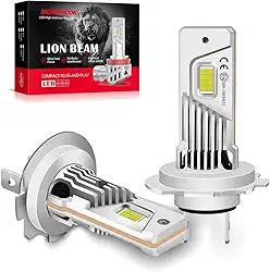 Lâmpada de Farol de LED H7 5500K Branca – (477) Lâmpada de Farol H7 Compatível com Canbus, Sem Erros – Alto e Baixo Super Brilhante 12V 55W
