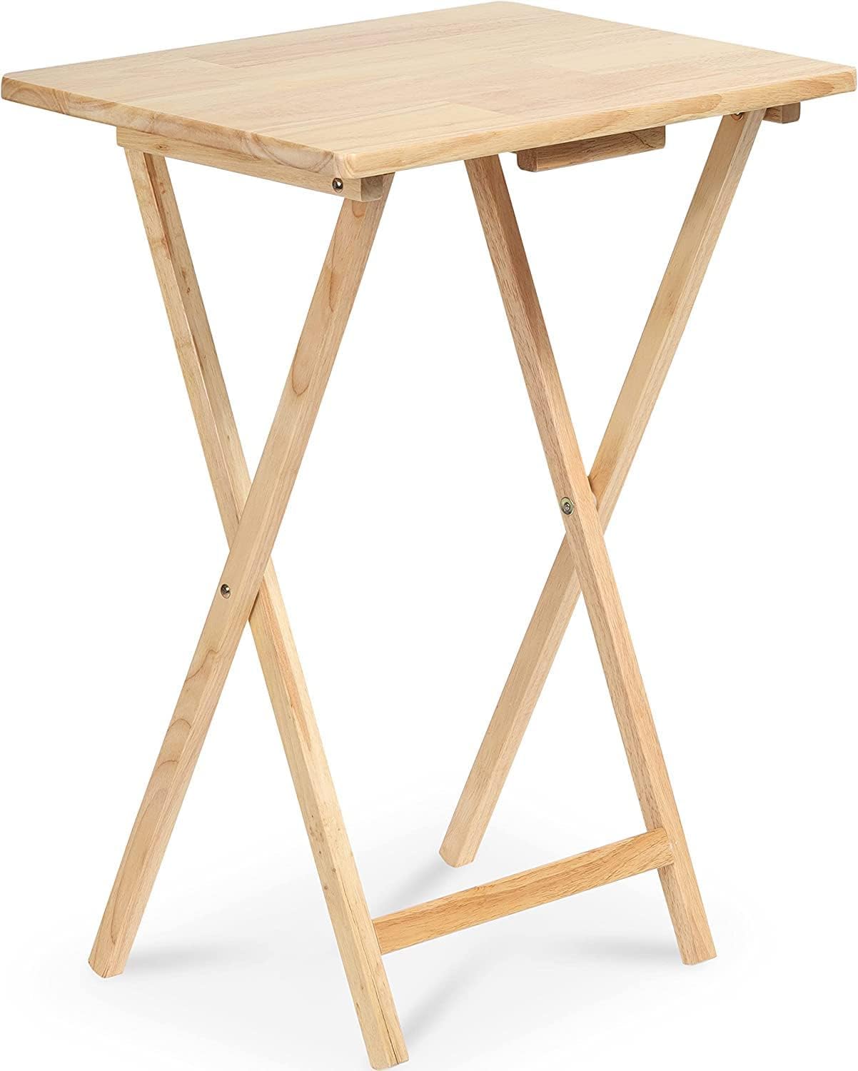GBS Folding Snack Table – Compact & Versatile Table for Meals, Laptops & More | Durable Natural Pine Wood with Easy-Clean Surface | Foldable Design for Easy Storage | 67 x 48 x 37 cm