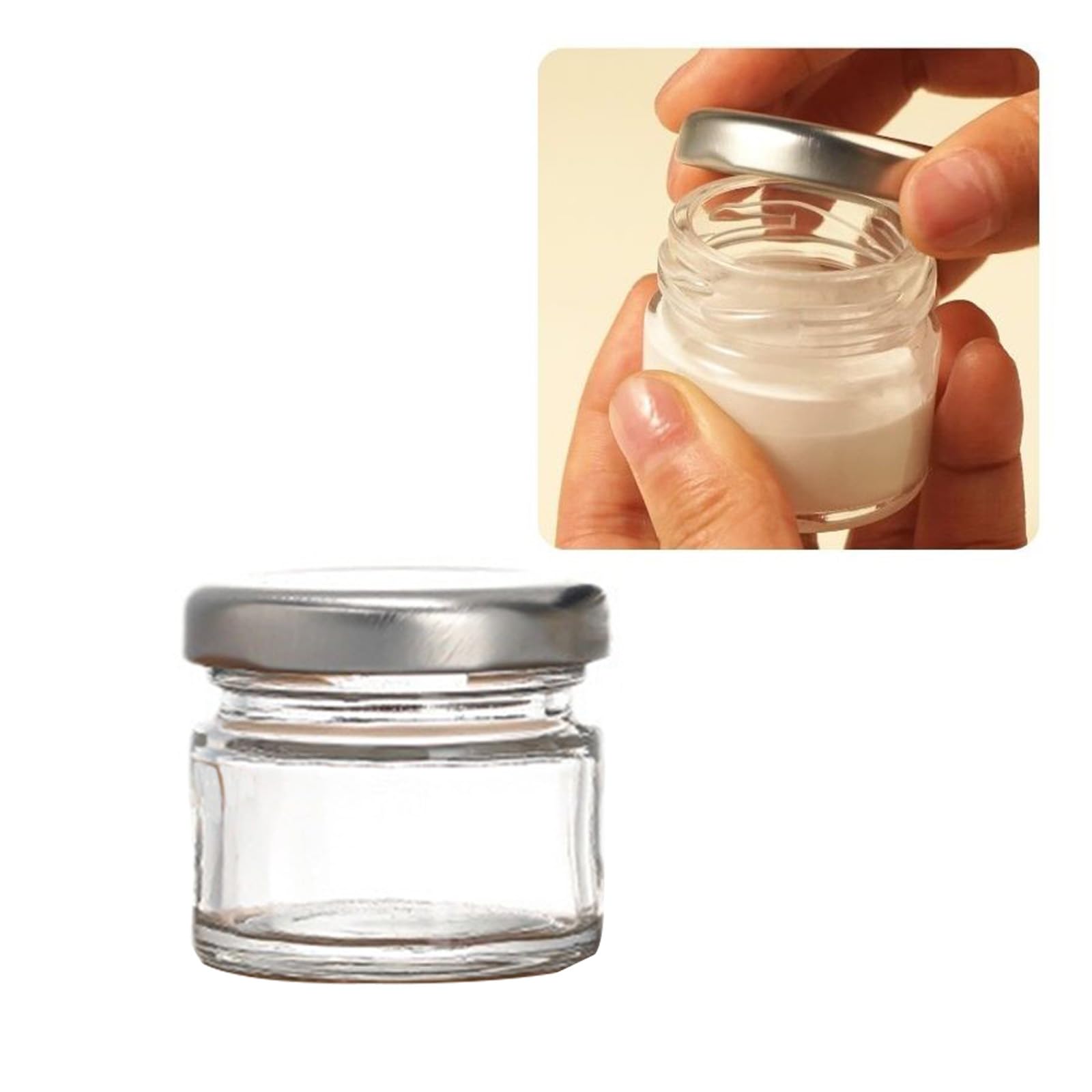 Yushen 10Pcs Mini Glass Inkwell Ink Bottle Containers with Screw Lids for Calligraphy Oblique Nib Holder Stand Empty Dip Pen Ink Well Jars Desktop Decoration School Gifts(25ml)