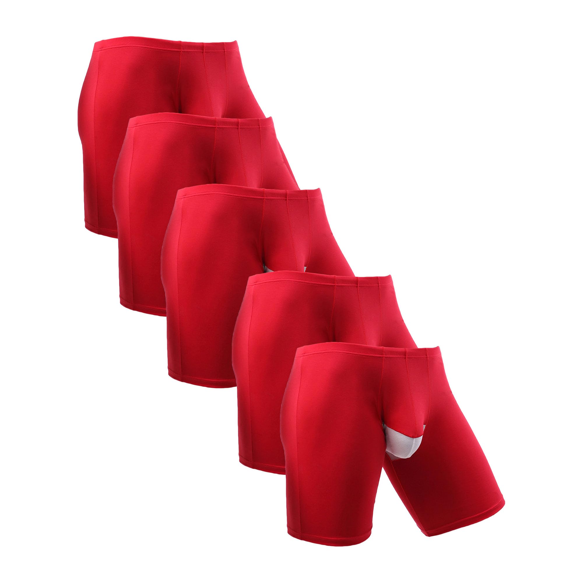 JEShifangjiusu - Slip da uomo, biancheria intima in cotone, morbido, confortevole, traspirante, biancheria intima per gamba corta, confezione da 5