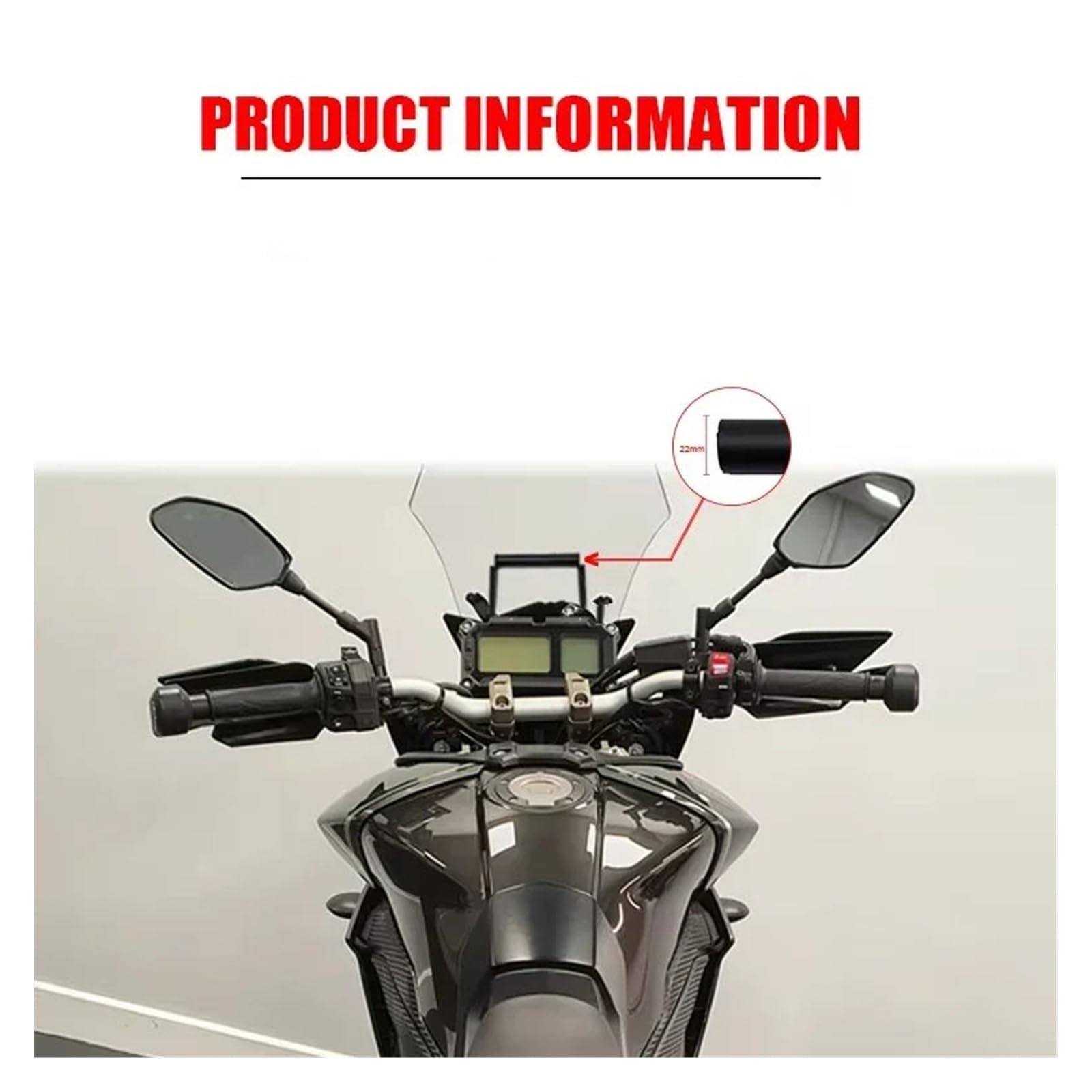 para MT09 para Tracer 900 para MT 09 2016 2017 Teléfono para Motocicleta Placa Navegación GPS Soporte Manillar Adaptador Soporte Motocicleta Teléfono Soporte Navegación