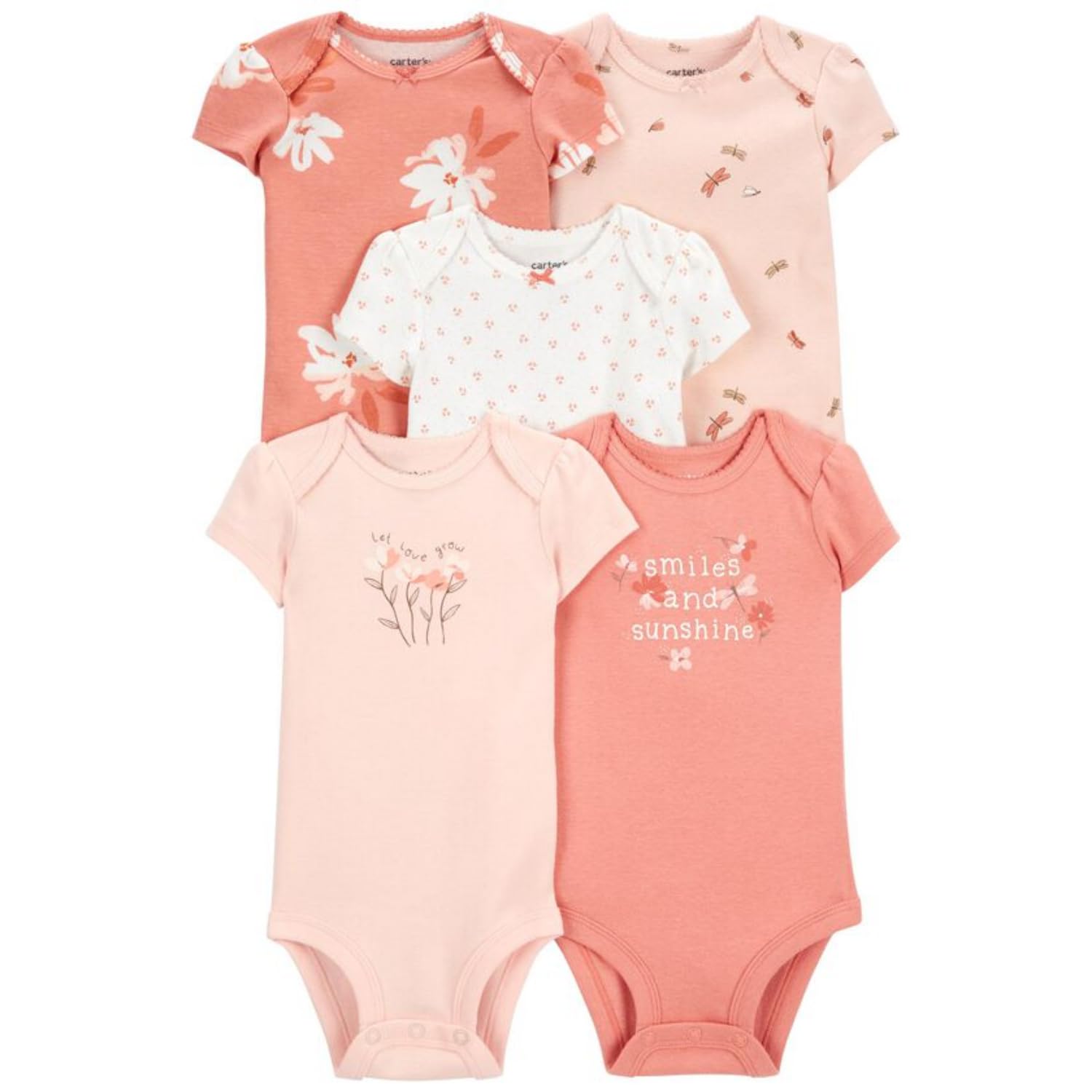 Bodysuits bébé fille manches courtes vêtement Carter's 24 mois rose