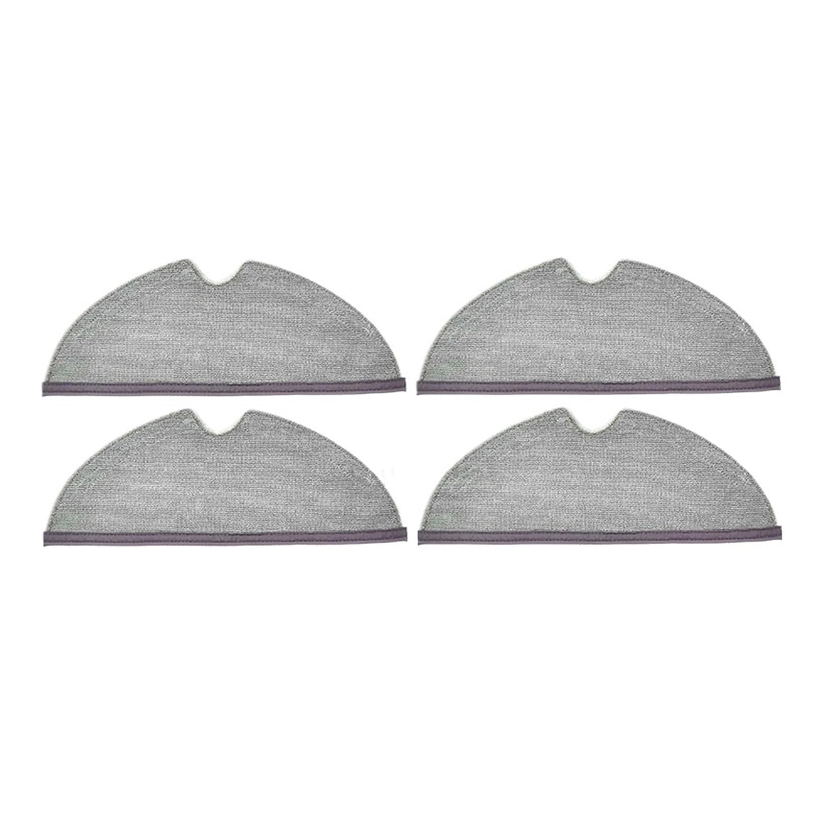 HIZON Design Thicker Mop Cloths ，Compatible For XIAOMI，Compatible For Roborock， S5 Max S50 S51 S6 MaxV S5 Robot Vacuum Cleaner Replacement Parts(4 full mop)
