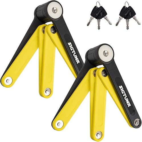 Miniatura 10 de SIGTUNA Candado plegable para bicicletas - Candado resistente de acero endurecido de 8mm con montaje fácil, bloqueo seguro y revestimiento