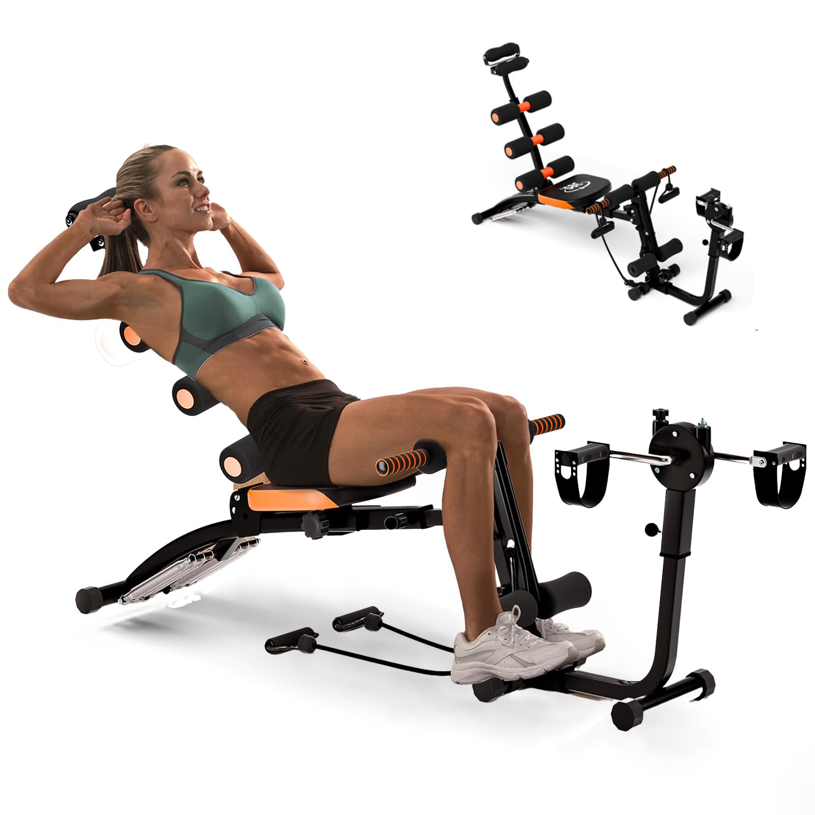 Ab Workout Machine, Ab Workout Machine for Home Gym, Multi-Functional Adjustable Ab Crunch Equipment Ab Sit up Machine for Full Body Workout, Ab