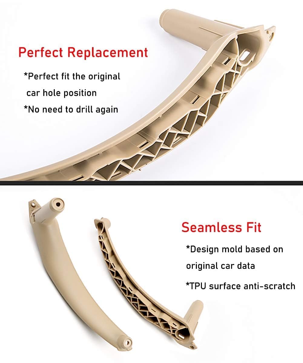 Maniglia Porta Interna Per BMW X5 X6 - Ricambio In ABS/PC Nero - Foto 4