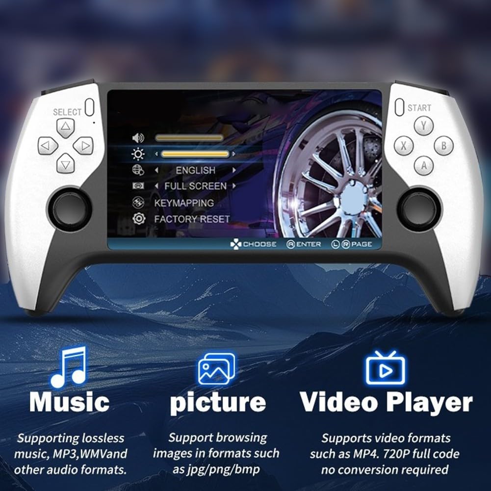 Console rétro portable SF3500 avec écran IPS de 5,5", 14 émulateurs, plus de 20 000 jeux, processeur Dual Core 1,2 GHz, 2 Go DDR3 et sortie (sf3500 64 g)