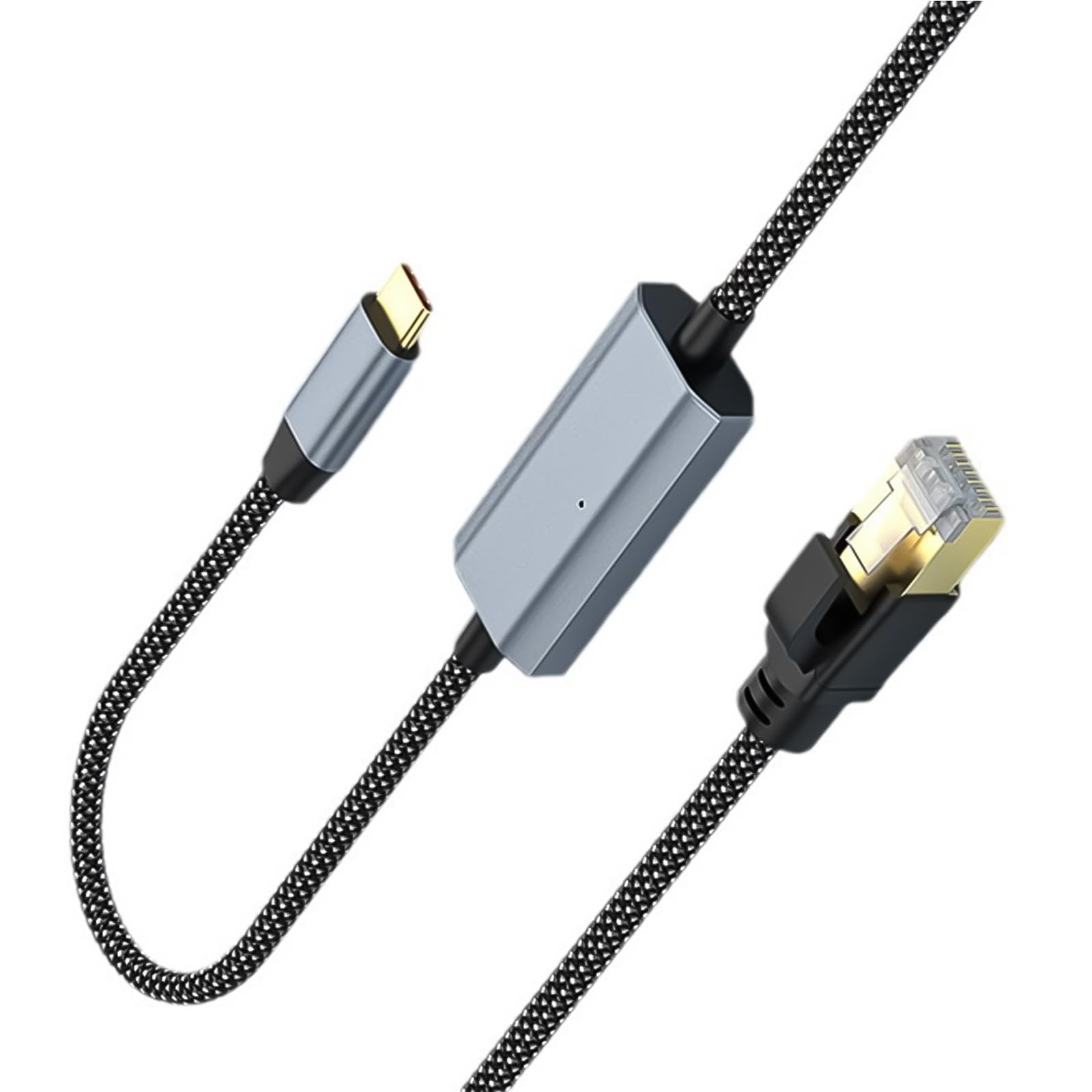 Tipo C di velocità veloce al cavo intrecciato nylon dell'adattatore 1000Mbps di Gigabit Ethernet RJ45 per il collegamento stabile e veloce