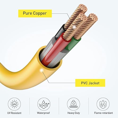 Miniatura 6 de QNINE Cable adaptador de RV de 50 amperios a 110 V, NEMA 5-15P macho a NEMA 14-50R hembra, adaptador eléctrico para RV con indicador de alimentación