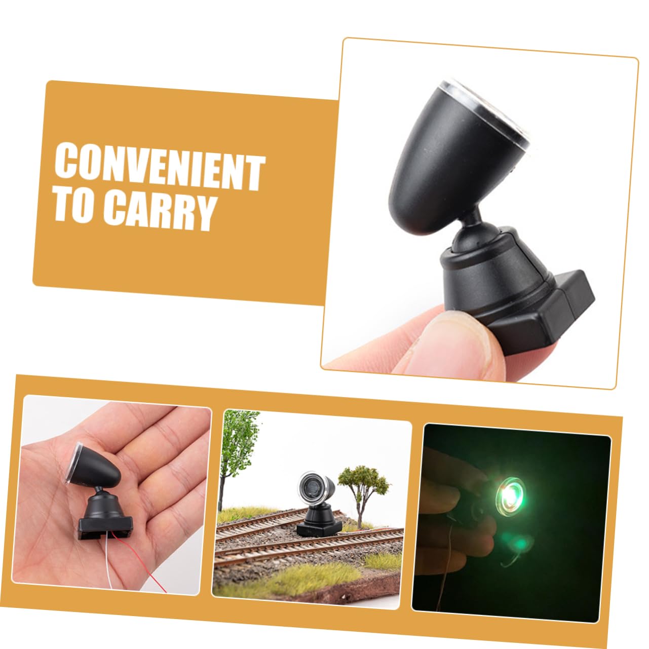 DOITOOL 4Pcs Mini Signal Light Model for Sand Table DIY Train Landscape Realistic Signal Lamp Props Compact Warm Atmosphere for Model Kits and Miniature Displays