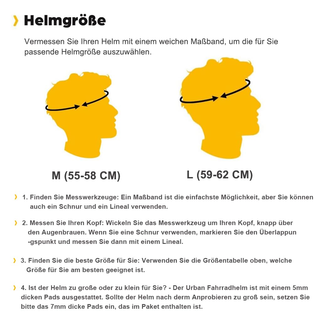 Pank Fahrradhelm für Erwachsene Helm Fahrrad mit Licht und Extra Polster für Damen und Herren Skaterhelm E-Scooter Helm Urban Radhelm Größe verstellbar