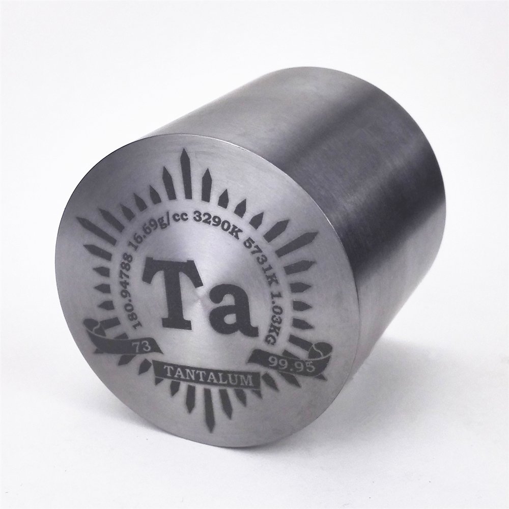 1 kg schöne 'tantalum Zylinder, 43 x 43 mm 99.95% mit Periodensystem