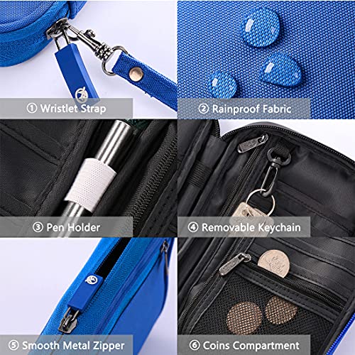 Image of VanFn RFID Travel Passport Wallet, Family Passport Holder, Trip Document Organizer P.Travel Series (Nylon - Blue)
