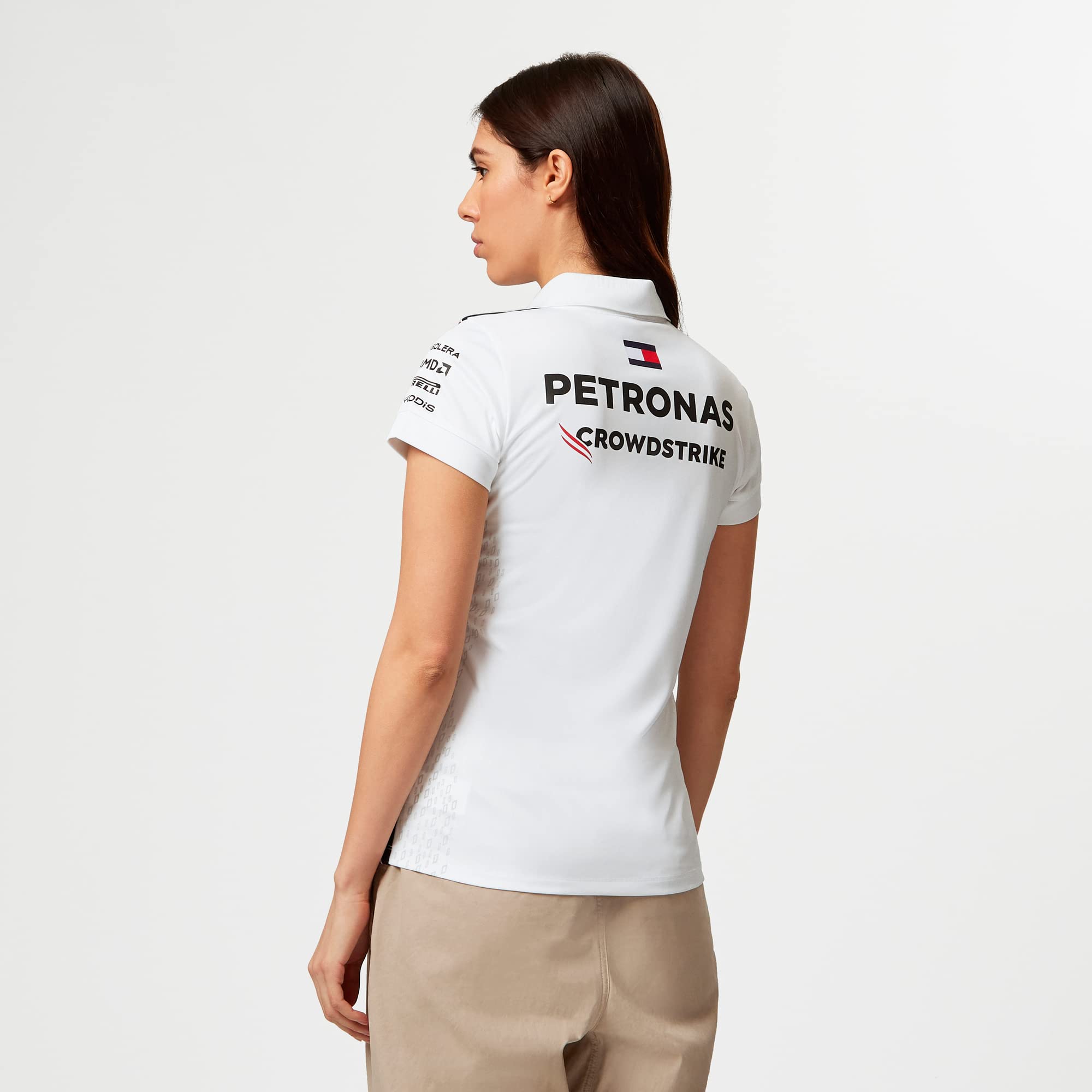 Mercedes AMG Petronas Formula One Team - Polo del Equipo para Mujer 2023 - Blanco - Talla: M