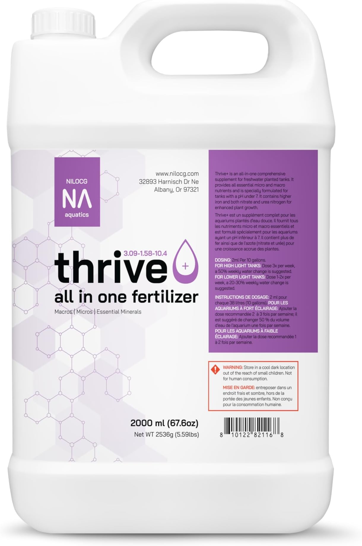 Nilocg Aquatics Thrive All In One Liquid Fertilizer for Planted Tank