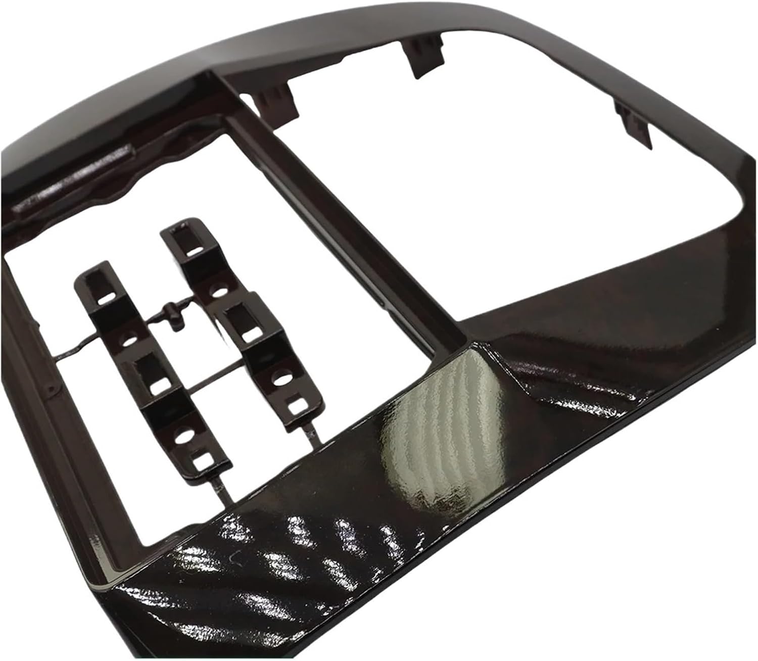 Car Radio Panel Car Double Din 9" Video Panel Fit for GMC Yukon Fit for Chevy Tahoe Suburban Mahogany 2007-2012 Audio Multimedia Player Frame Durable(Black Frame)