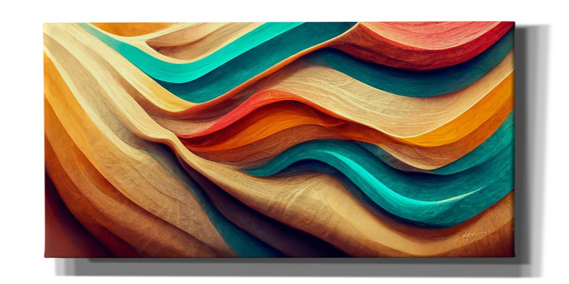 Epic Graffiti 'Colorful Wooden Desert' by Epic Portfolio, Canvas Wall Art, 24