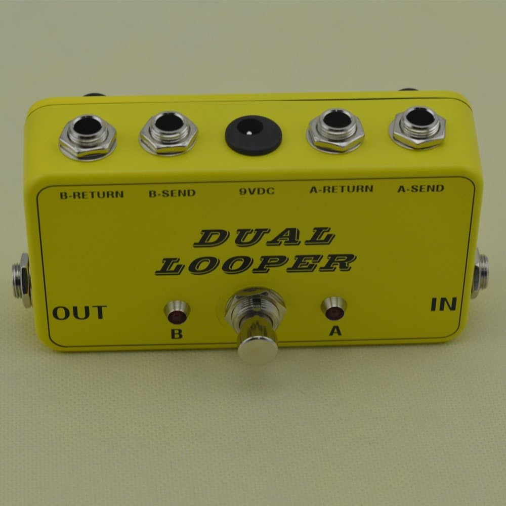 New True-Bypass Looper Effect Pedal Guitar Effect Pedal Looper Switcher true bypass guitar pedal Light Black dual Loop Yellow switch