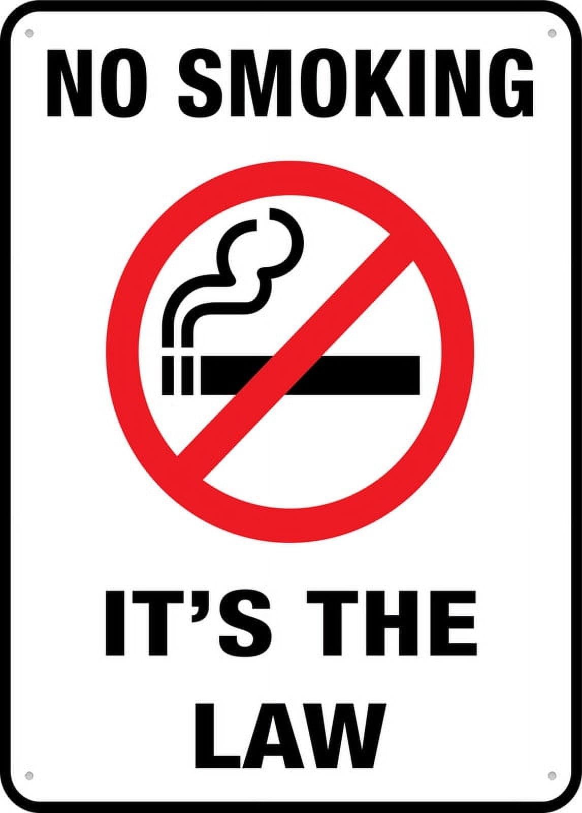 Peiyeety A10 No Smoking It S The Law Outdoor Metal Sign - 12X16 Inches Metal Signs For Business, Workplace, Office, Home, Delivery Signs, Road Signs, Garden Signs