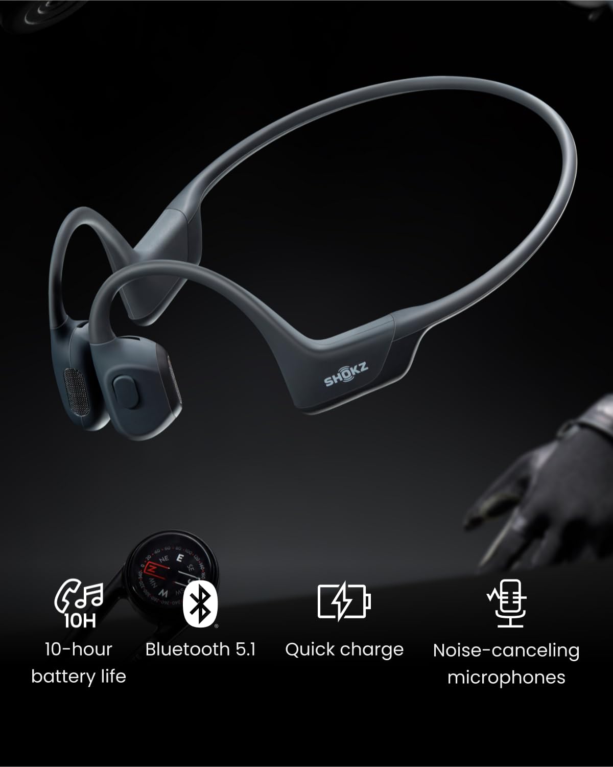 Amazon.com: SHOKZ OpenRun Pro - Open-Ear Bluetooth Bone Conduction