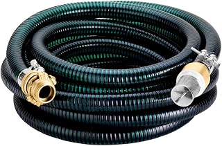 metabo Saugschlauch-Set Messing 7 m 1 Zoll, Spiralschlauch Gartenpumpe