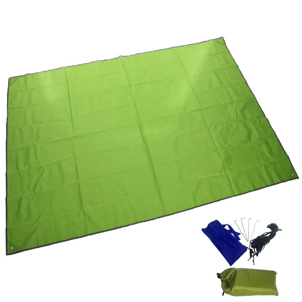 82.7" x 78.7" inch Outdoor Tent Footprint Waterproof Tent Sunproof Shelter Tent Tarp Groundsheet for Camping Picnic and Beach(Green)