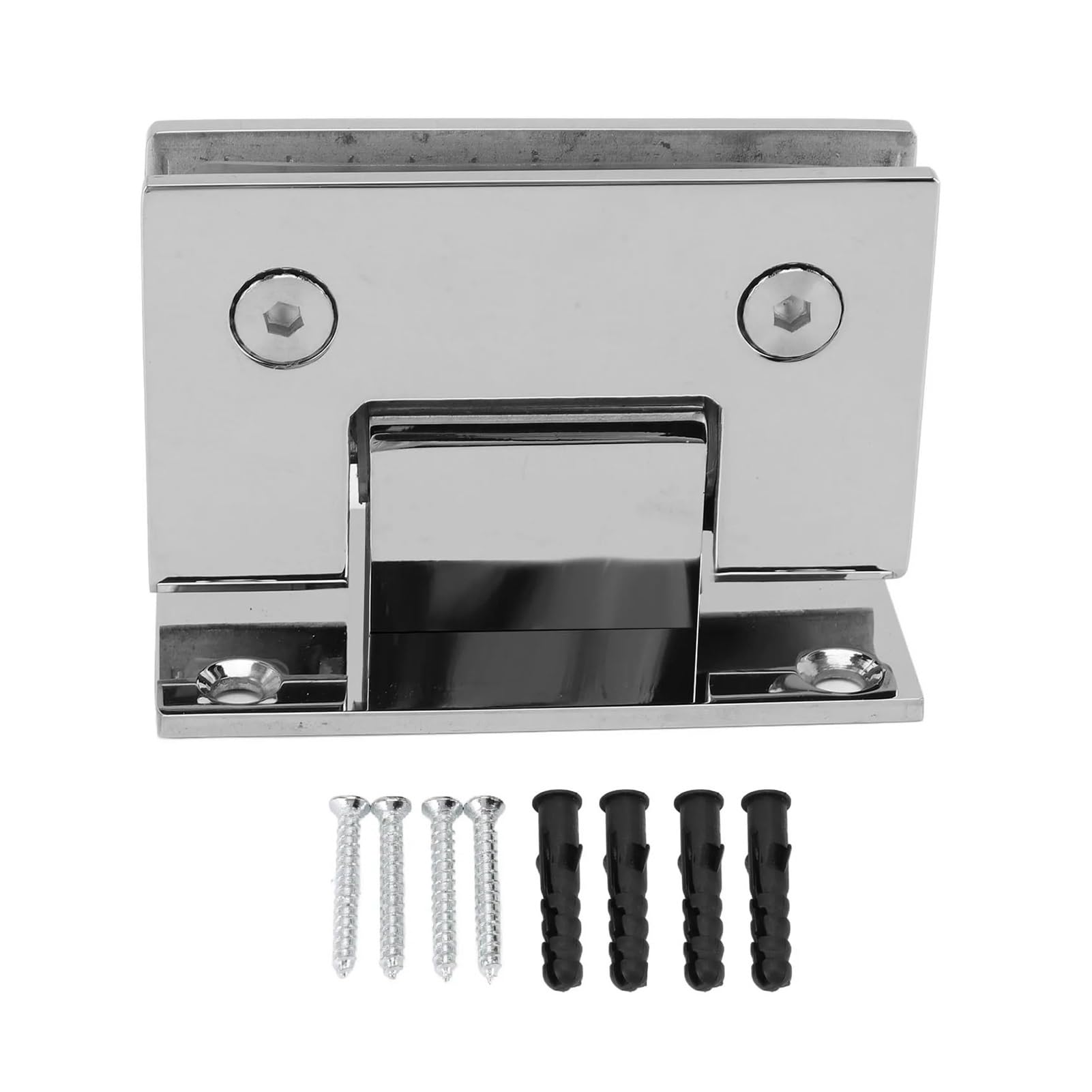 Wkfbifly 1Set 90Degree Bathroom Glass Door Hinge 90 Degree Stainless Steel Frameless For 8-12Mm Doors Shower