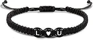 Initial Bracelets for Women Men's Bracelets Gifts for Girlfriend Boyfriend Letter Bracelets I Love You Gifts for Her Him Best Friend Birthday Gift Christmas Jewelry