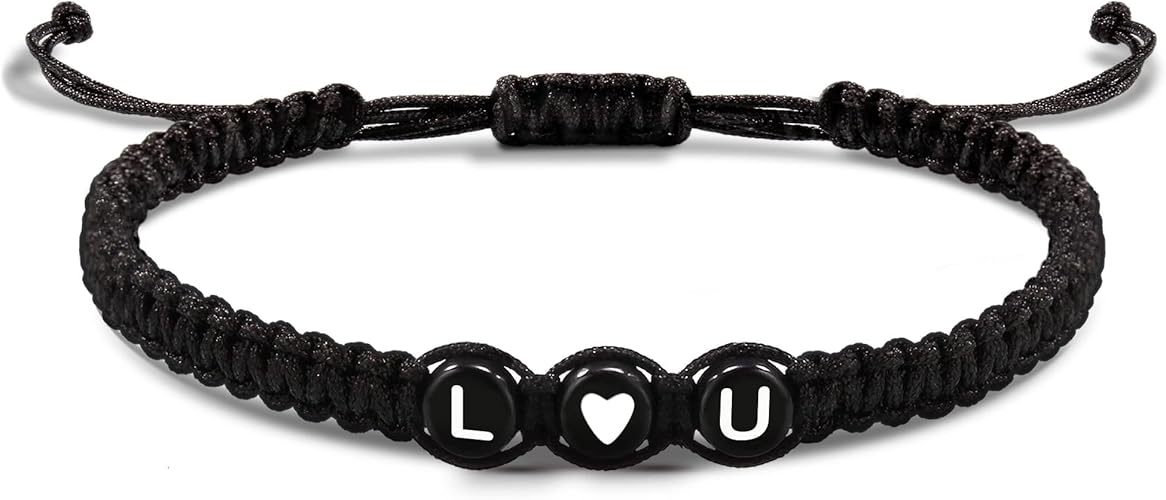 Initial Bracelets for Women Men's Bracelets Gifts for Girlfriend Boyfriend Letter Bracelets I Love You Gifts for Her Him Best Friend Birthday Gift Christmas Jewelry