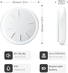Tracker Tags Work with Apple Find My(iOS Only), Bluetooth Tracker for Luggage,Key,Bag,Replaceable Battery, Item Finders with 4 Waterproof Cases and Keychains (White)