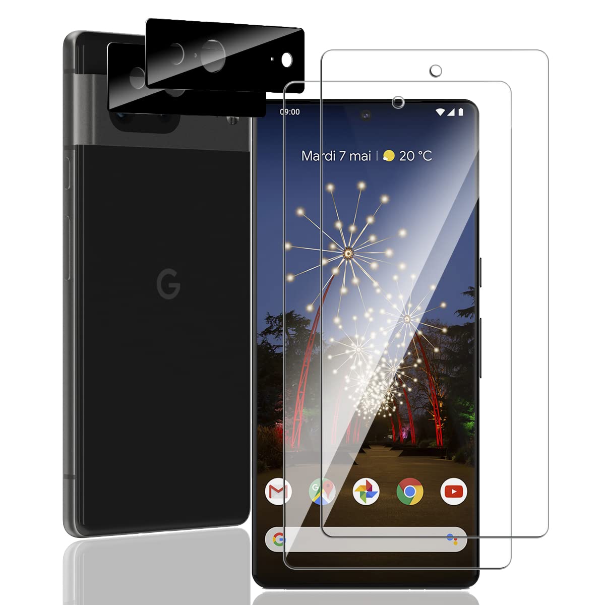 Amazon | 【2+2枚入り】google pixel7 ガラスフィルム（2枚入り）＋ 