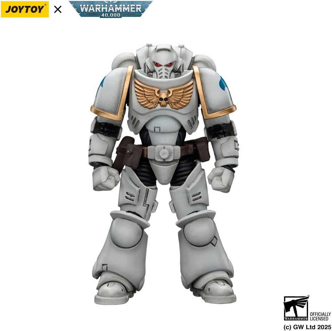 JOYTOY Action Figures Warhammer 40K Space Marines White Consuls Intercessors 1 1/18 Movable Model Collectible Figurine Ages 15+