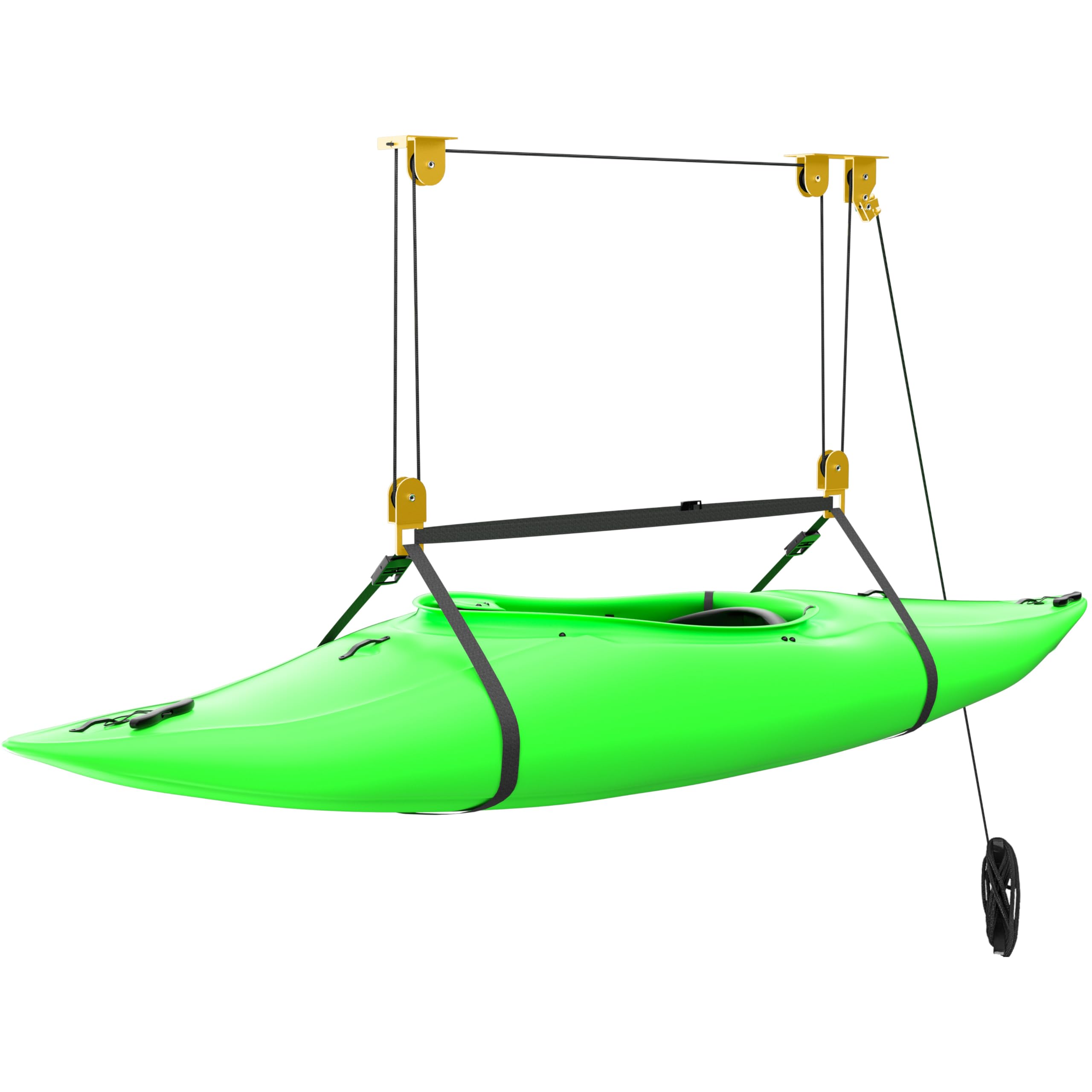 KOSEOO Kayak Hoist for Garage Ceiling Storage, Kayak Lift Pulley System with 85 lbs Capacity for Lightweight Kayak, Ladder, Bike, Surfboard